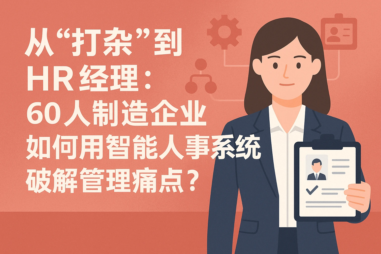 从“打杂”到HR经理：60人制造企业如何用智能人事系统破解管理痛点？