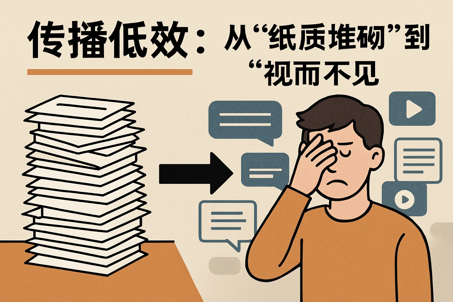 2. 传播低效：从“纸质堆砌”到“视而不见”