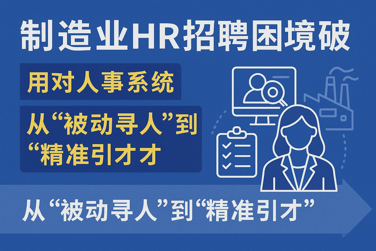 制造业HR招聘困境破局：用对人事系统，从“被动寻人”到“精准引才”