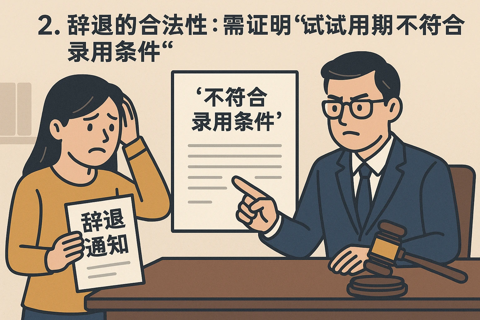 2. 辞退的合法性：需证明“试用期不符合录用条件”