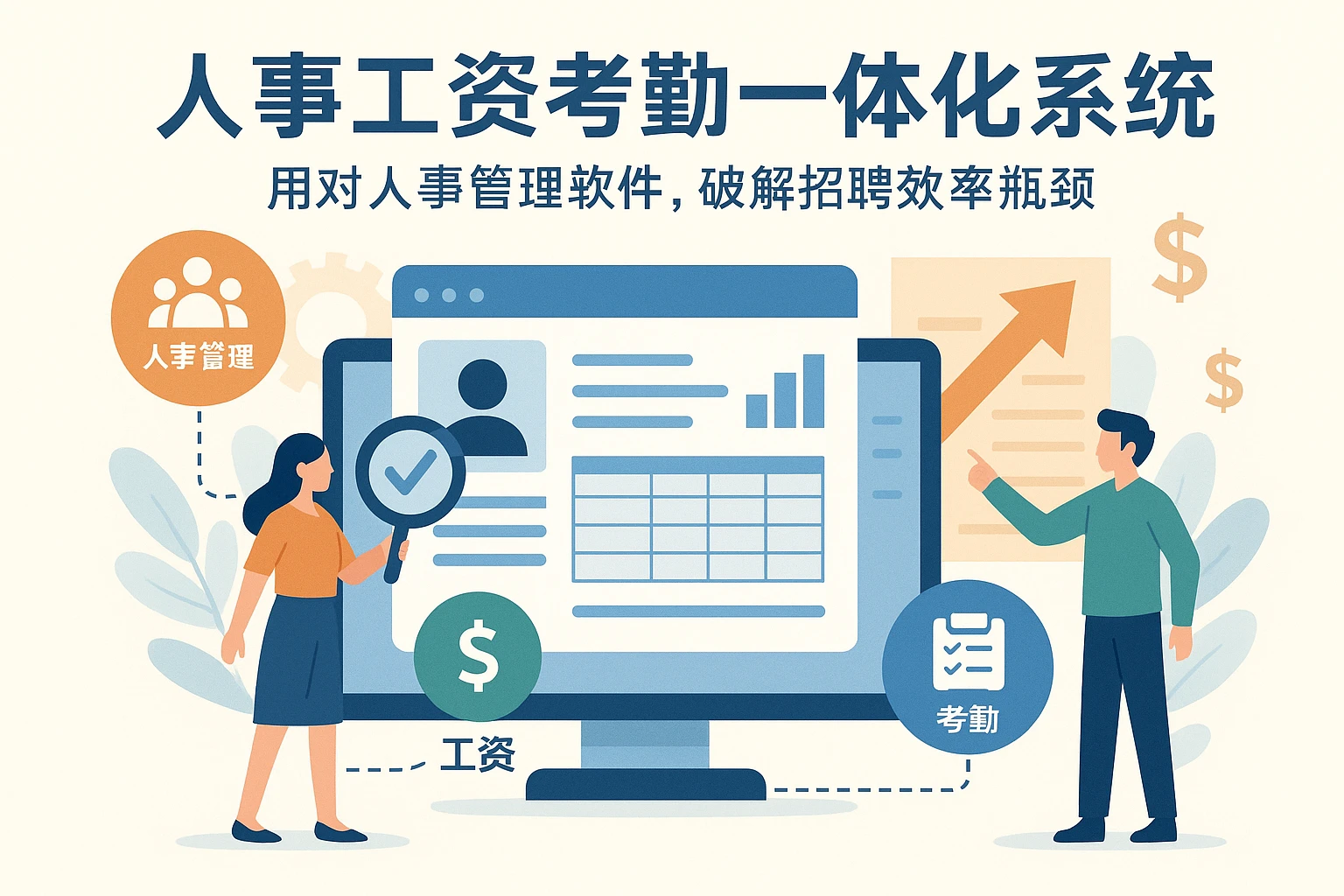 人事工资考勤一体化系统：用对人事管理软件，破解招聘效率瓶颈
