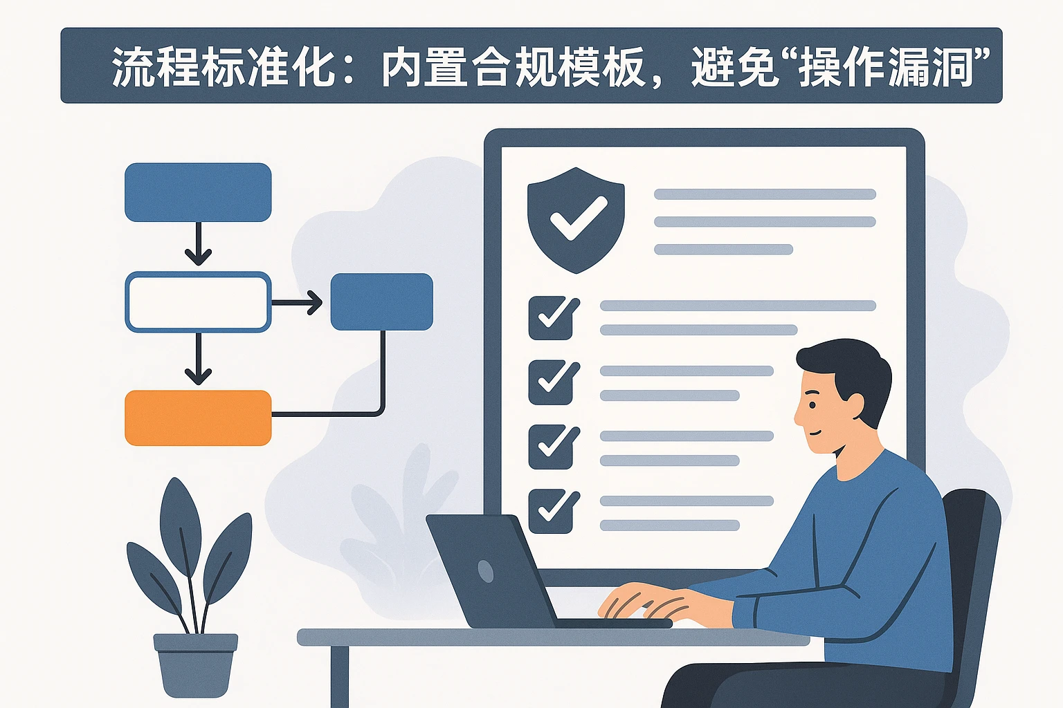 2. 流程标准化：内置合规模板，避免“操作漏洞”