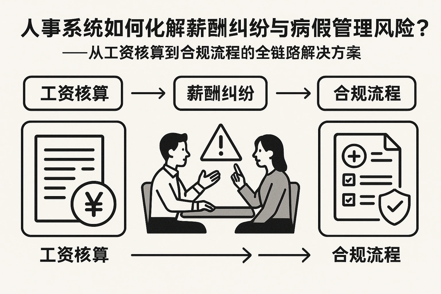 人事系统如何化解薪酬纠纷与病假管理风险？——从工资核算到合规流程的全链路解决方案