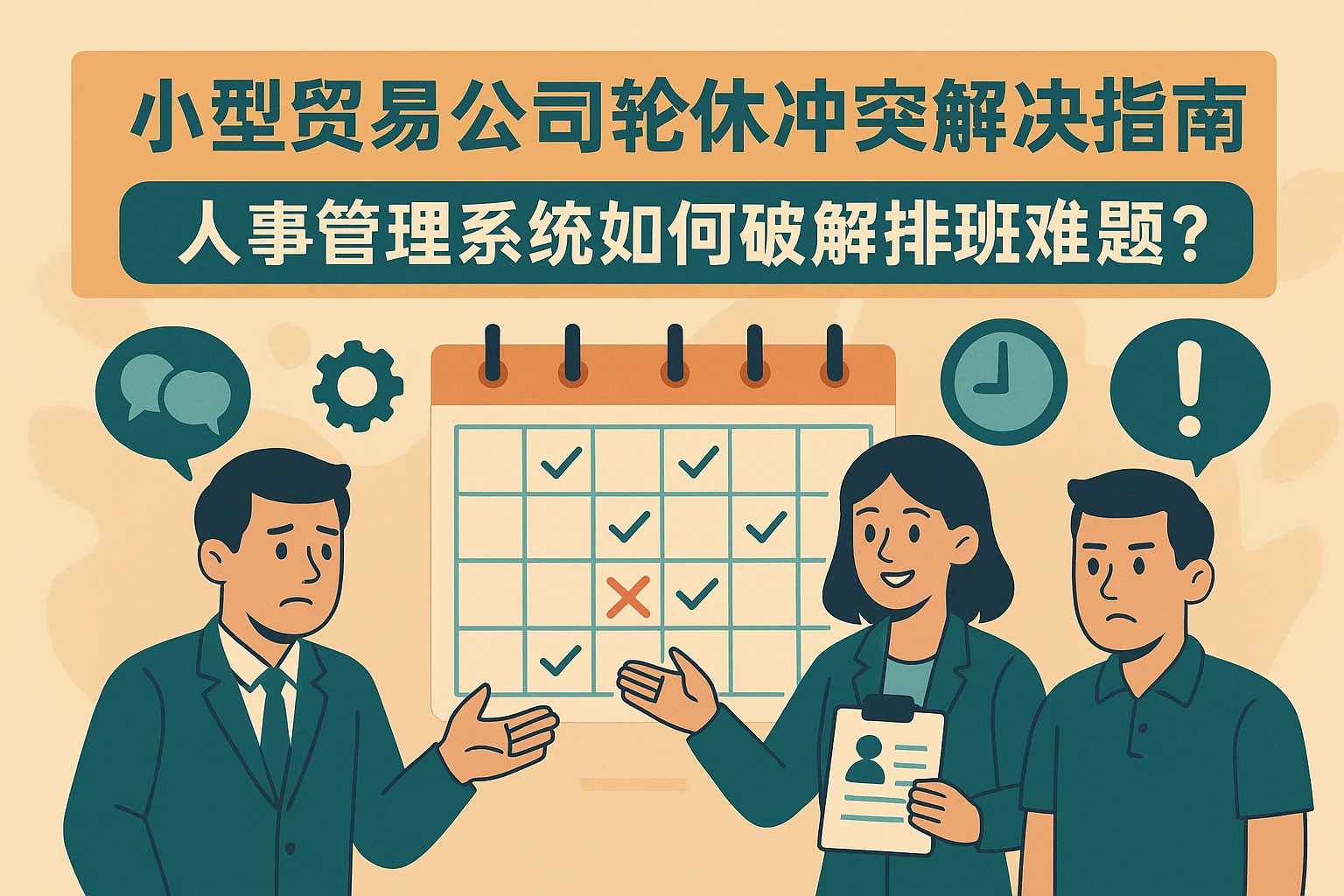 小型贸易公司轮休冲突解决指南：人事管理系统如何破解排班难题？