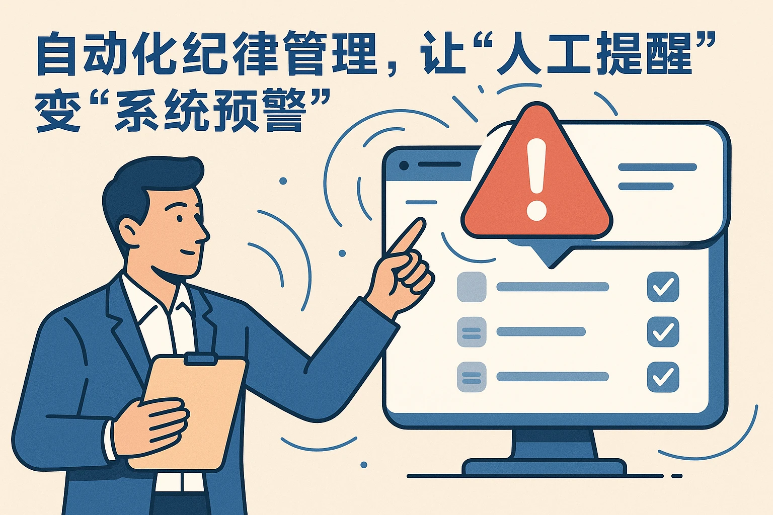2. 自动化纪律管理，让“人工提醒”变“系统预警”