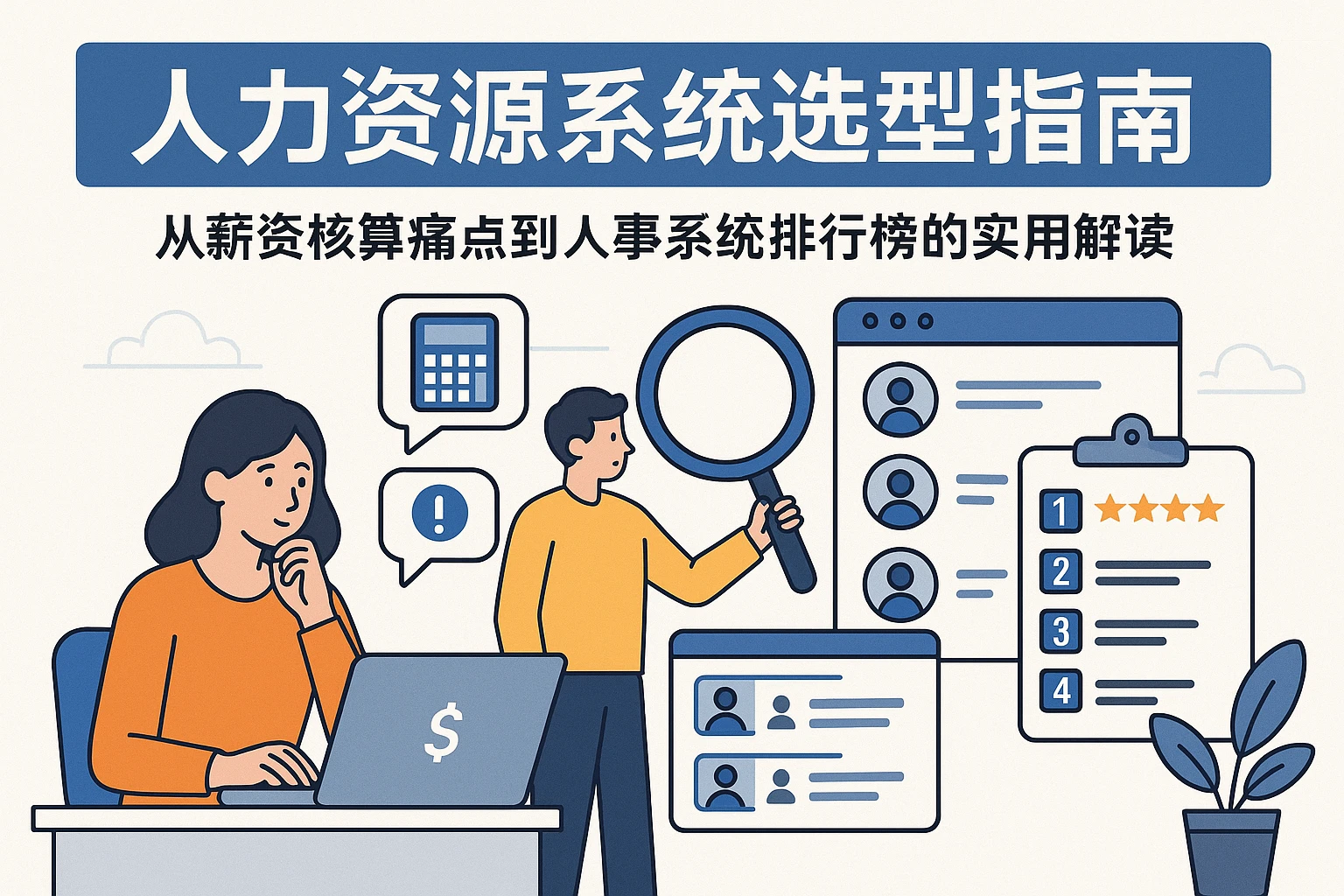 人力资源系统选型指南：从薪资核算痛点到人事系统排行榜的实用解读