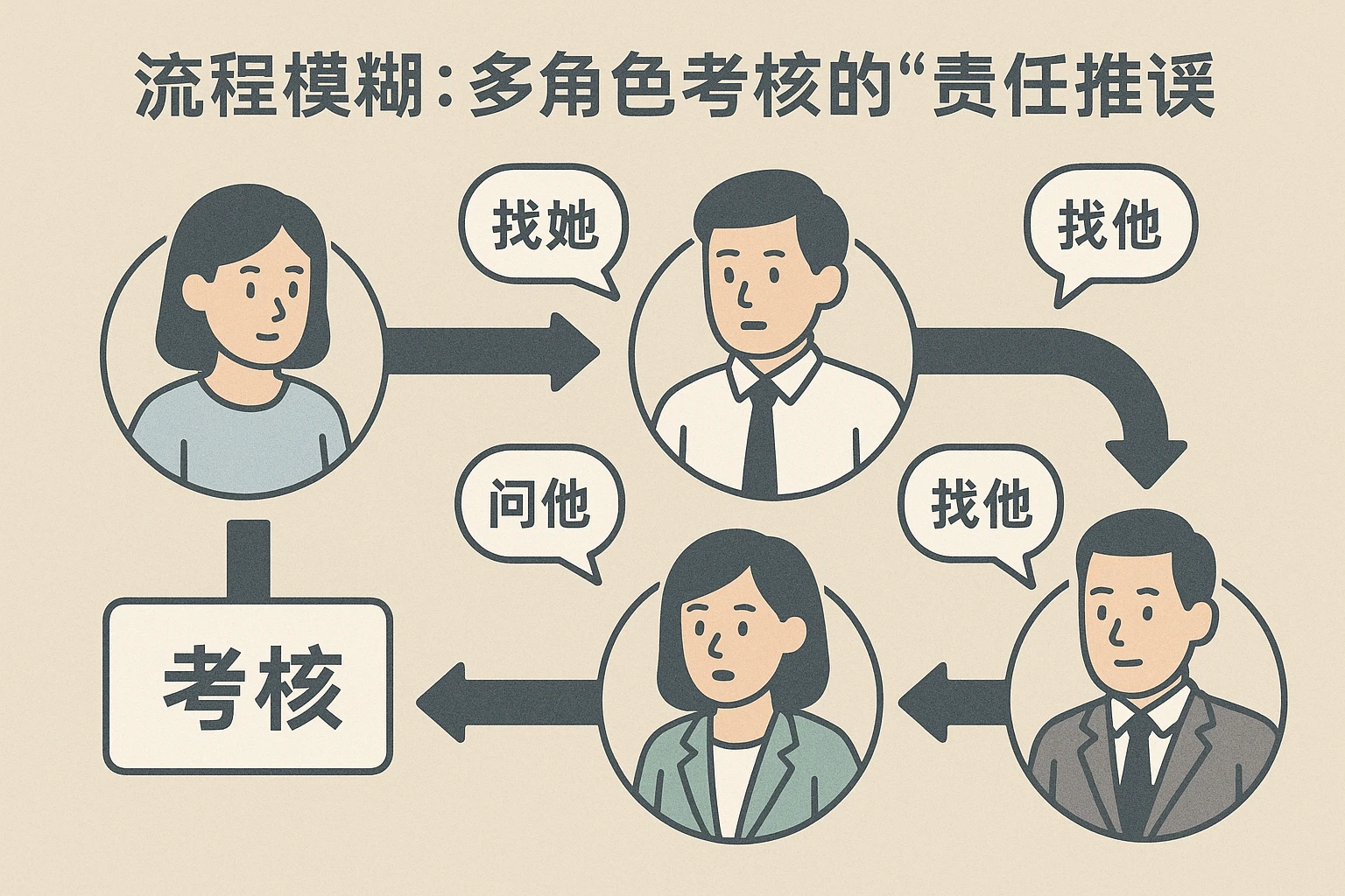 2. 流程模糊：多角色考核的“责任推诿”
