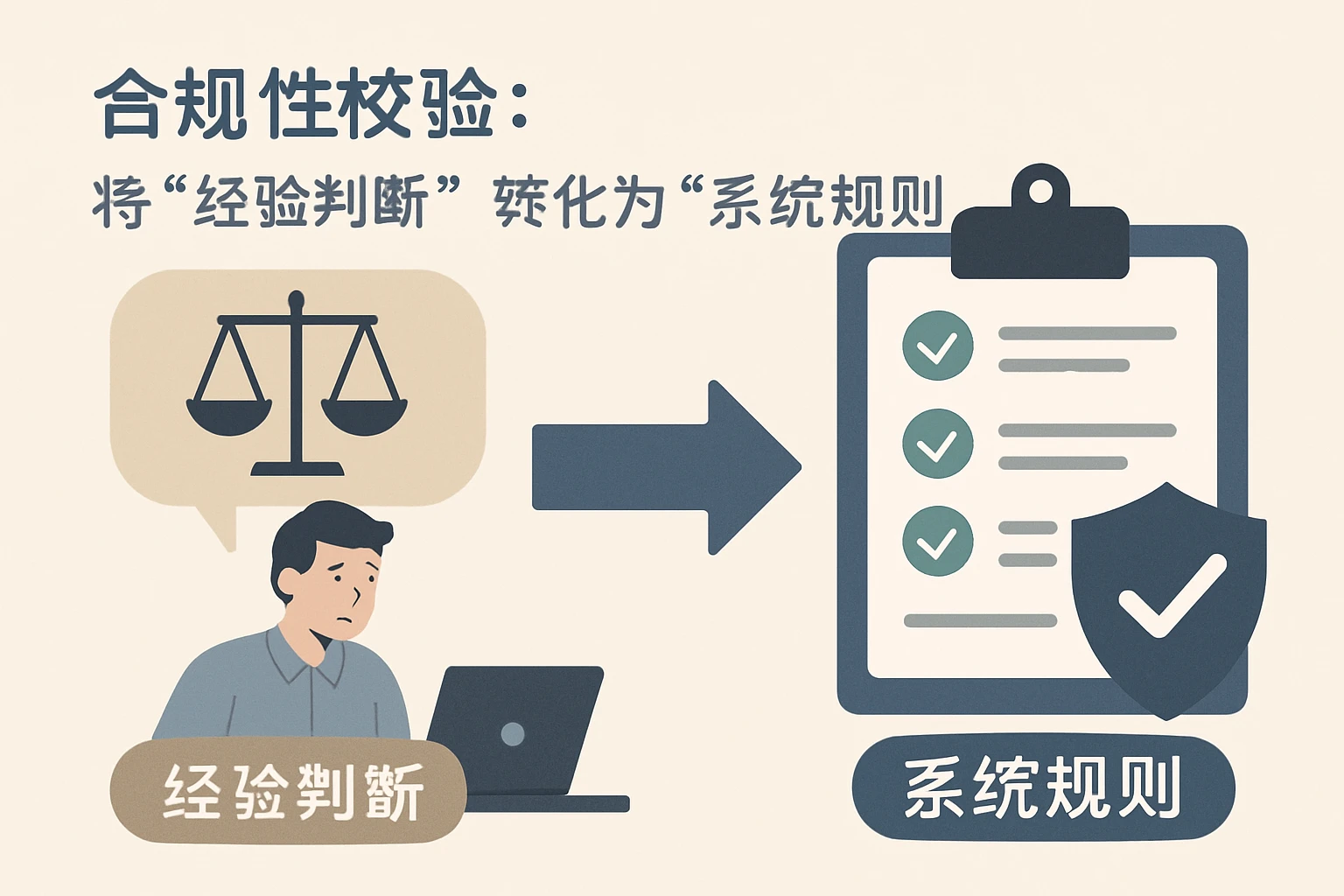 2. 合规性校验：将“经验判断”转化为“系统规则”