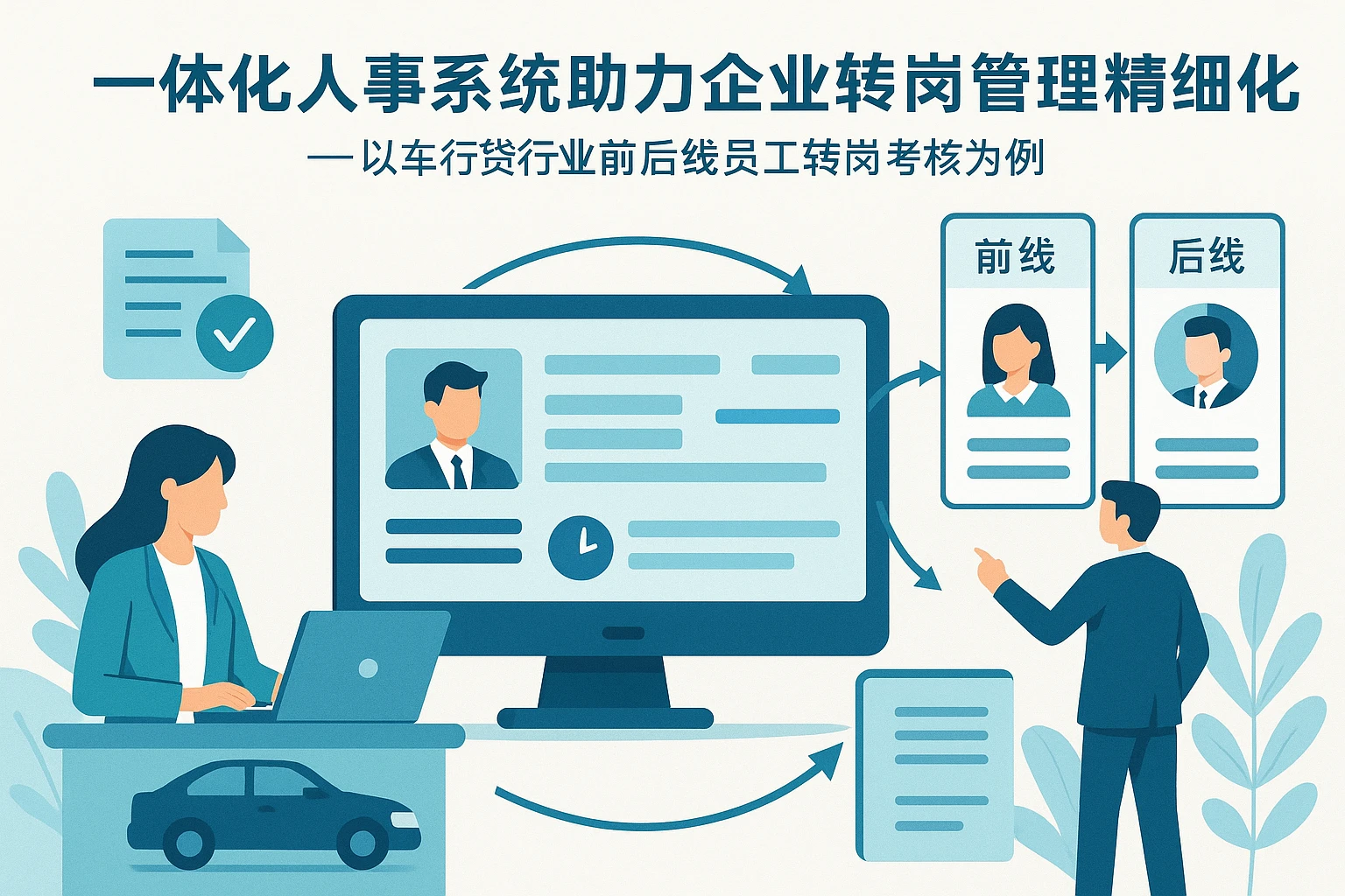 一体化人事系统助力企业转岗管理精细化——以车贷行业前后线员工转岗考核为例