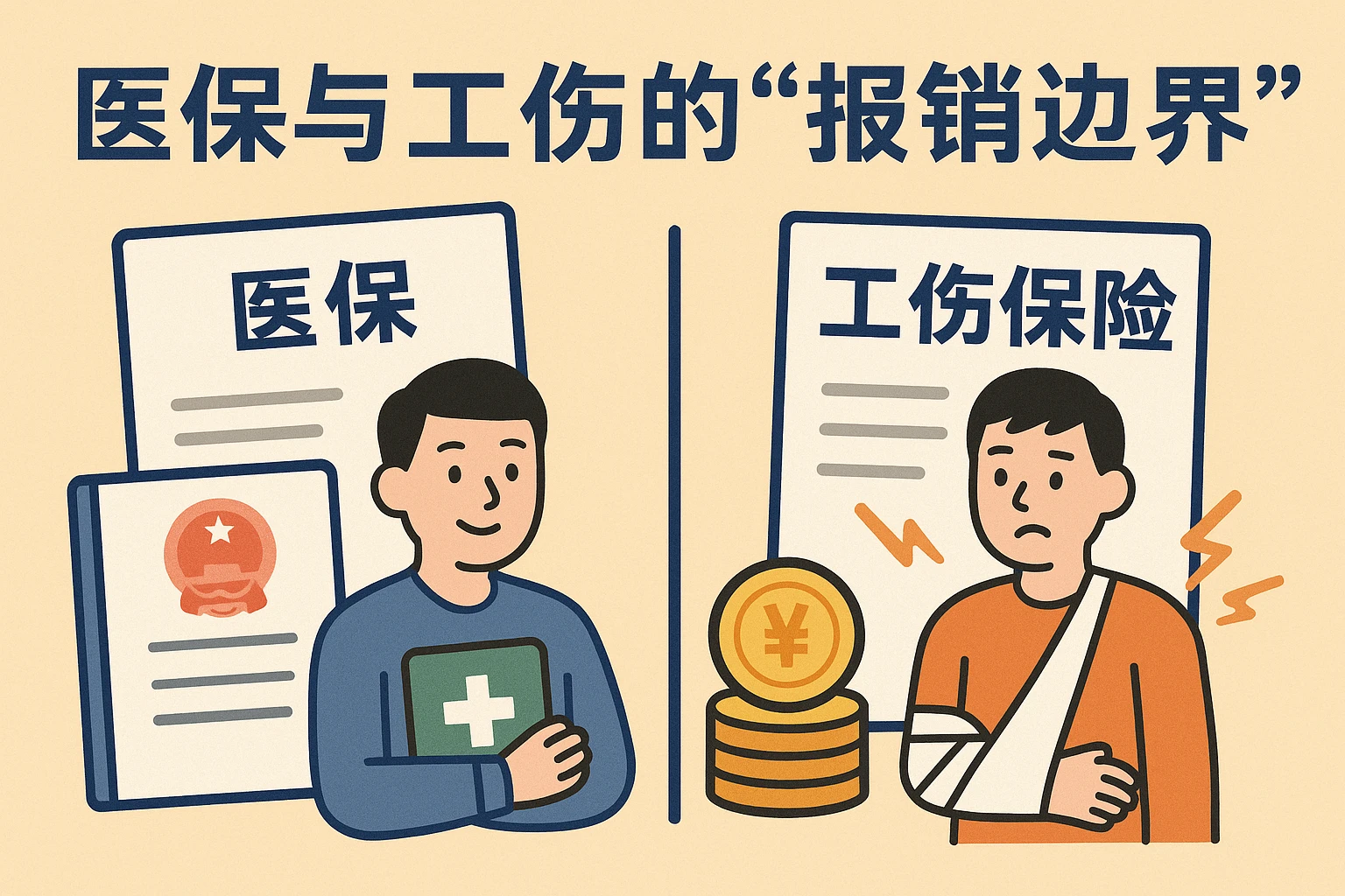 2. 医保与工伤的“报销边界”