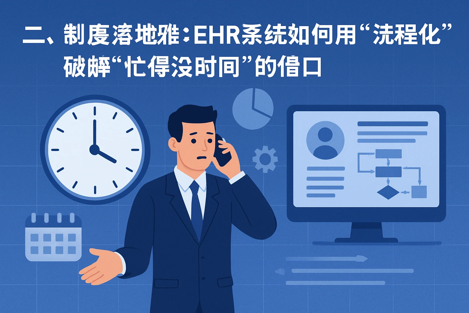二、制度落地难：EHR系统如何用“流程化”破解“忙得没时间”的借口