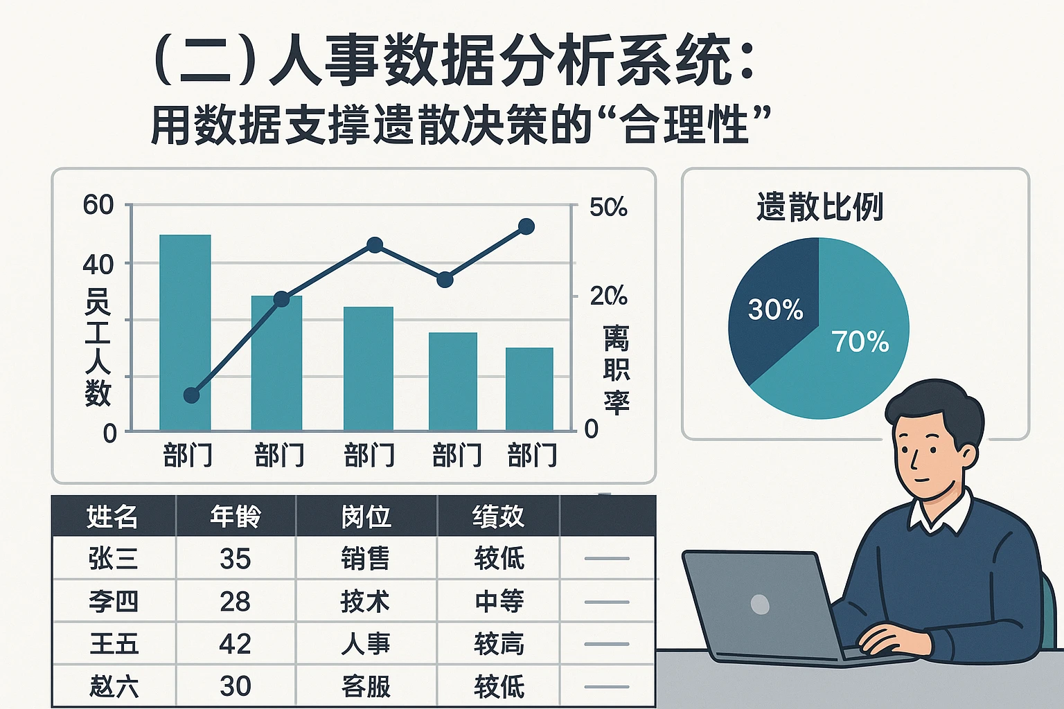 （二）人事数据分析系统：用数据支撑遣散决策的“合理性”