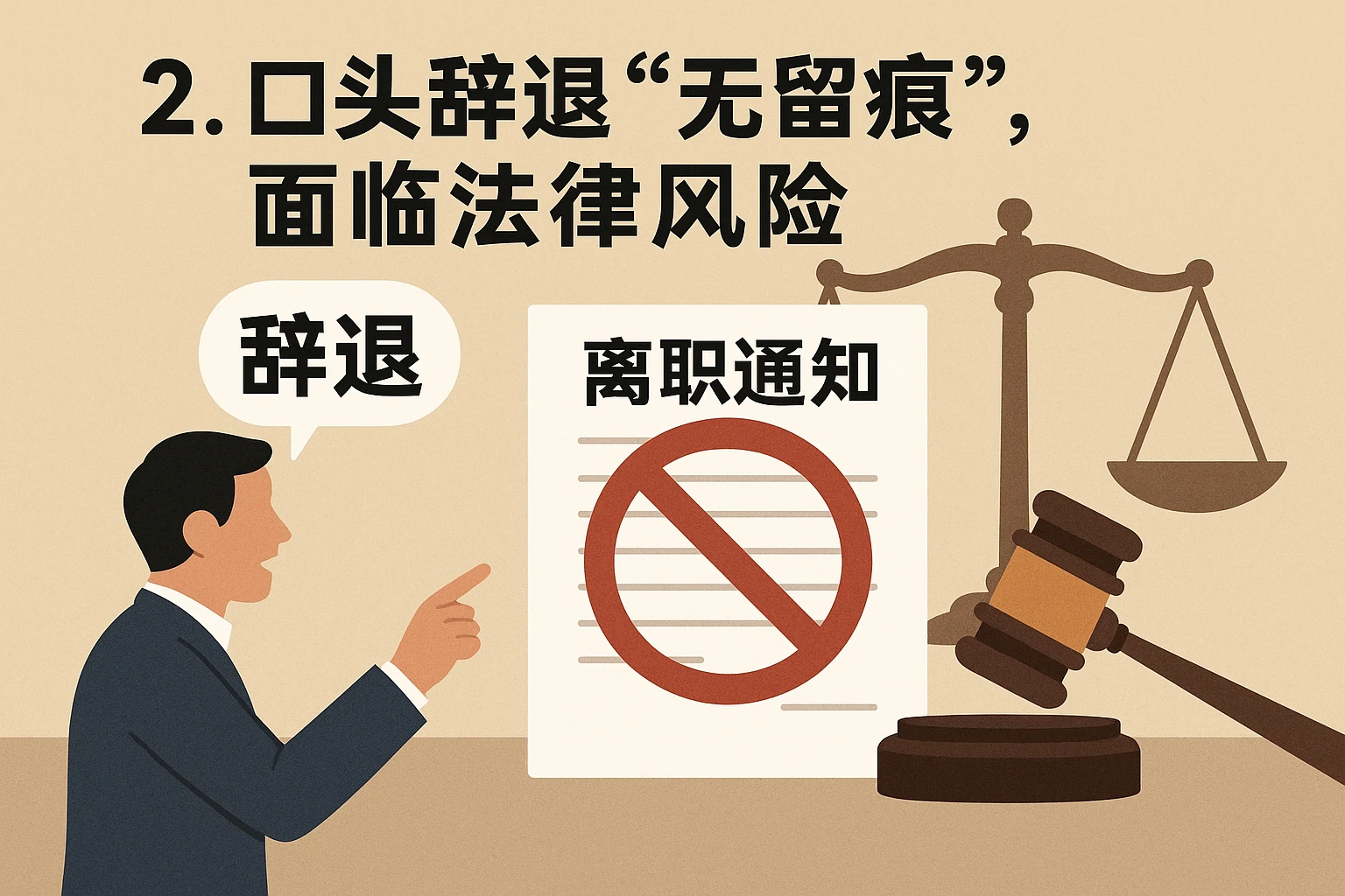 2. 口头辞退“无留痕”，面临法律风险