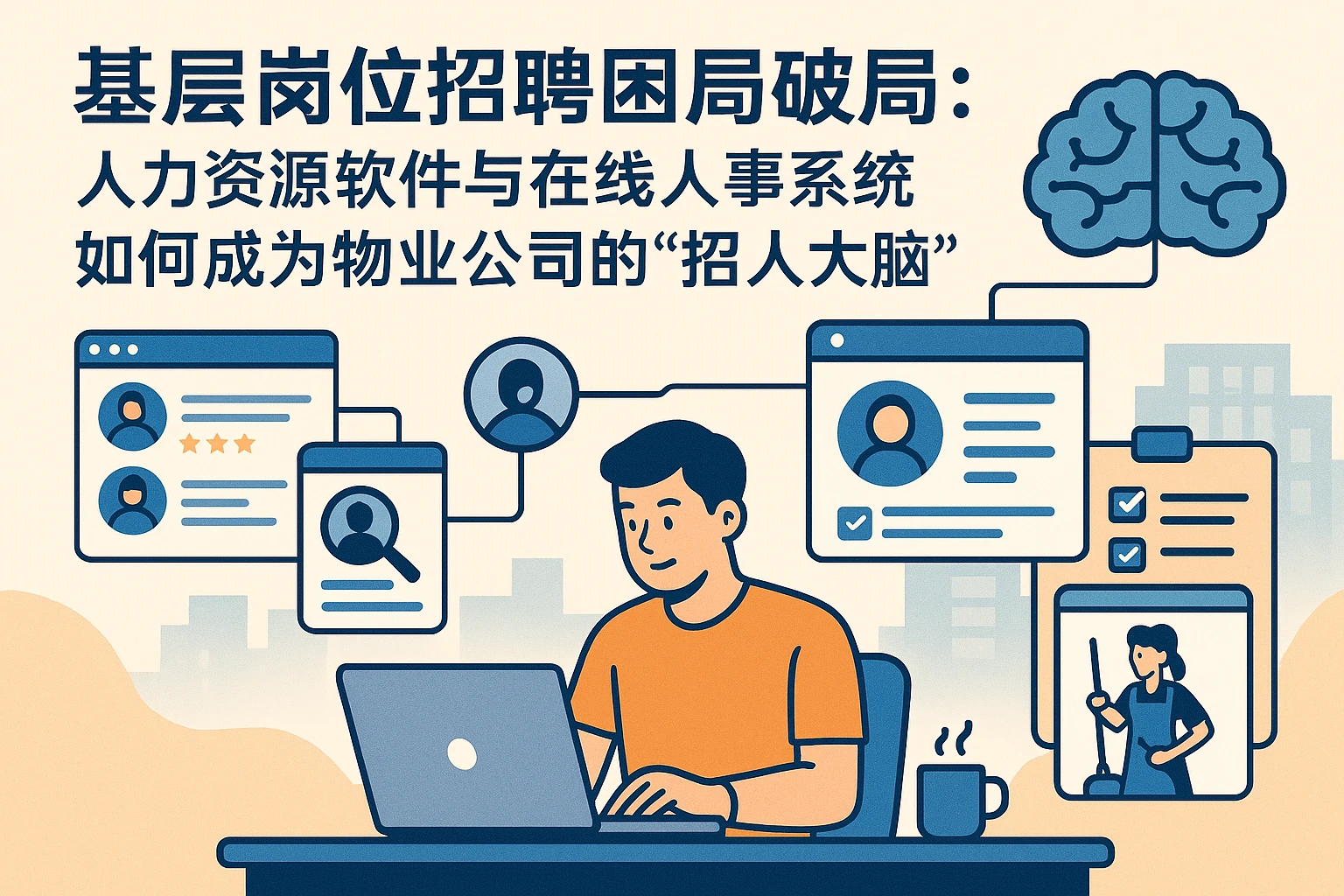 基层岗位招聘困局破局：人力资源软件与在线人事系统如何成为物业公司的“招人大脑”