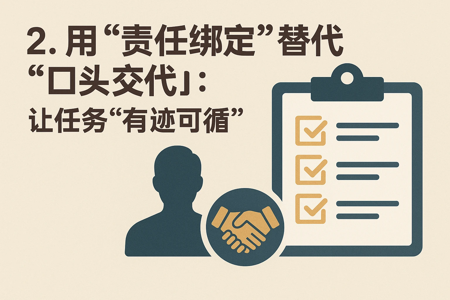 2. 用“责任绑定”替代“口头交代”：让任务“有迹可循”