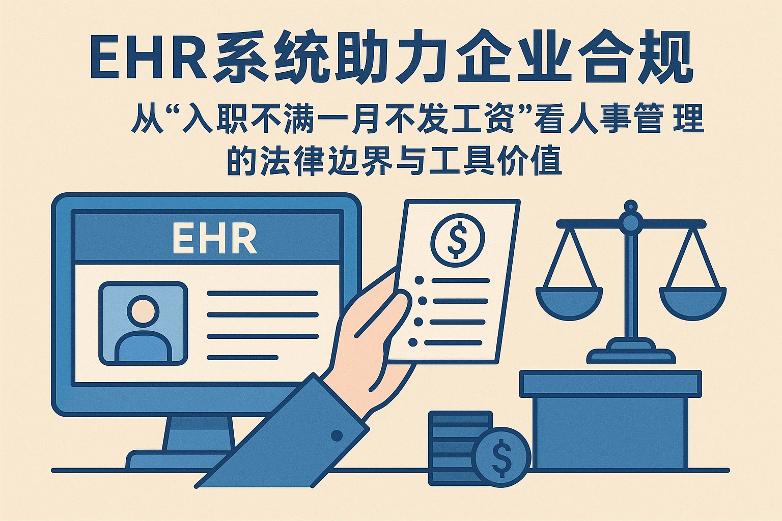 EHR系统助力企业合规：从“入职不满一月不发工资”看人事管理的法律边界与工具价值