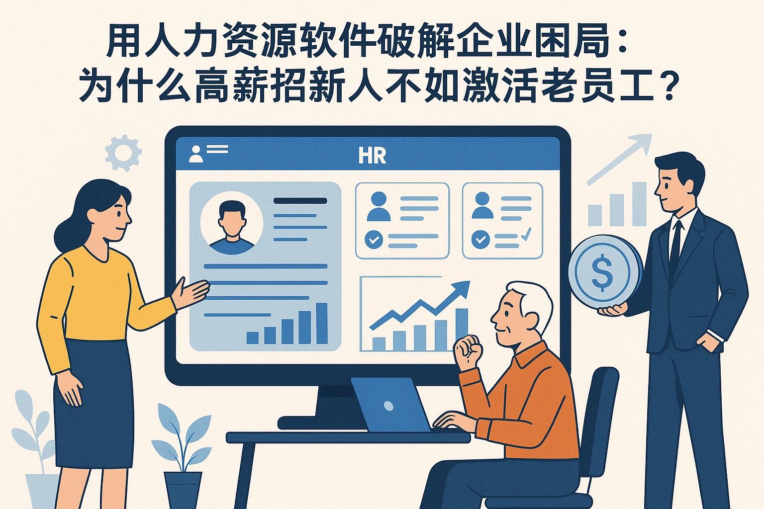 用人力资源软件破解企业困局：为什么高薪招新人不如激活老员工？