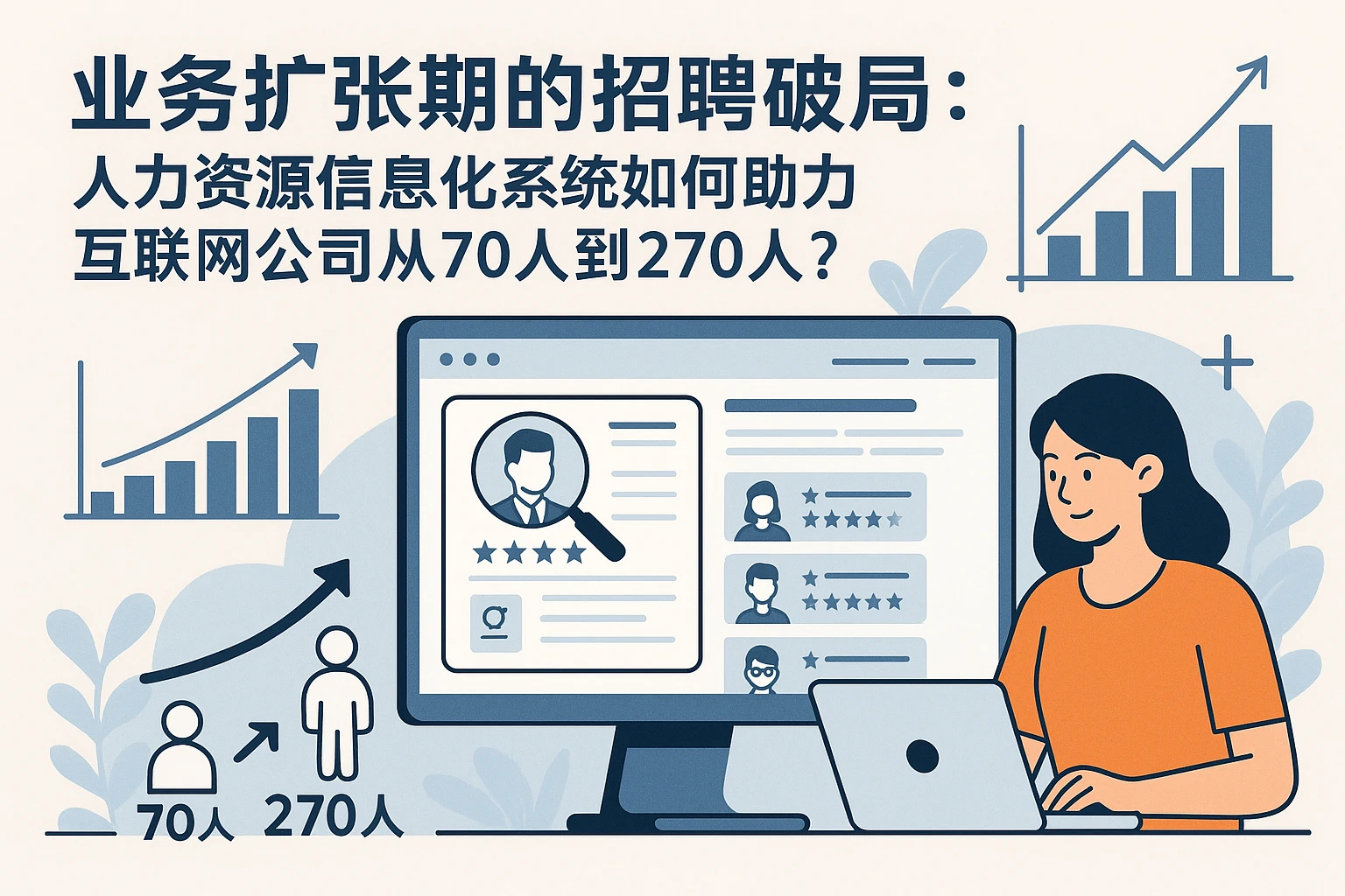 业务扩张期的招聘破局：人力资源信息化系统如何助力互联网公司从70人到270人？