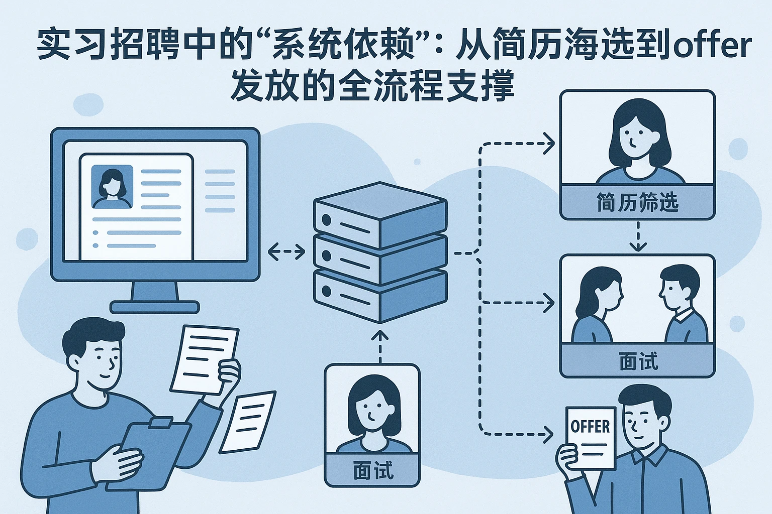 1. 实习招聘中的“系统依赖”：从简历海选到offer发放的全流程支撑