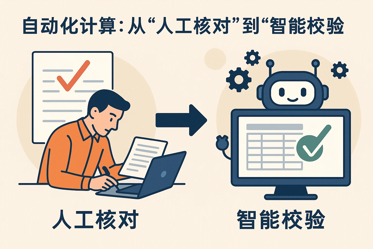 2. 自动化计算：从“人工核对”到“智能校验”