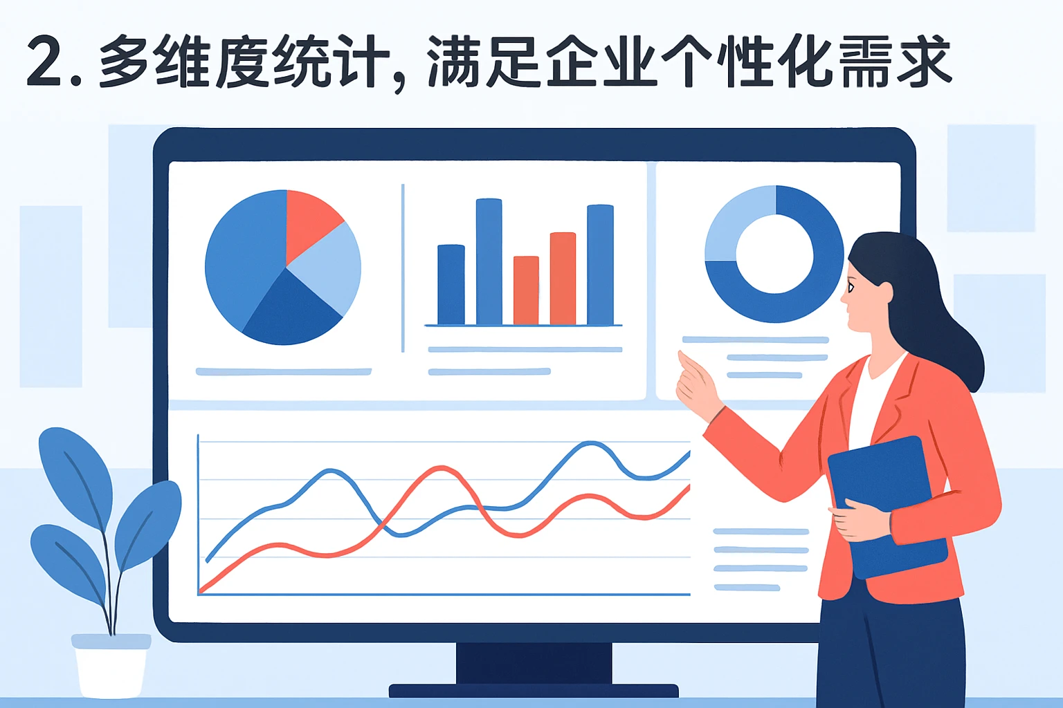 2. 多维度统计,满足企业个性化需求