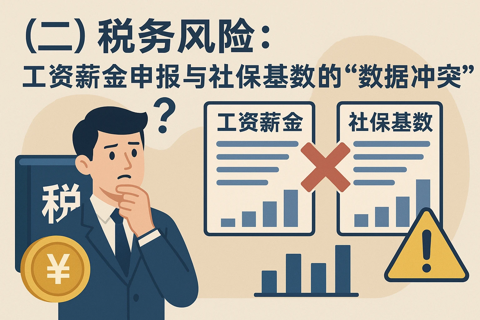 （二）税务风险：工资薪金申报与社保基数的“数据冲突”