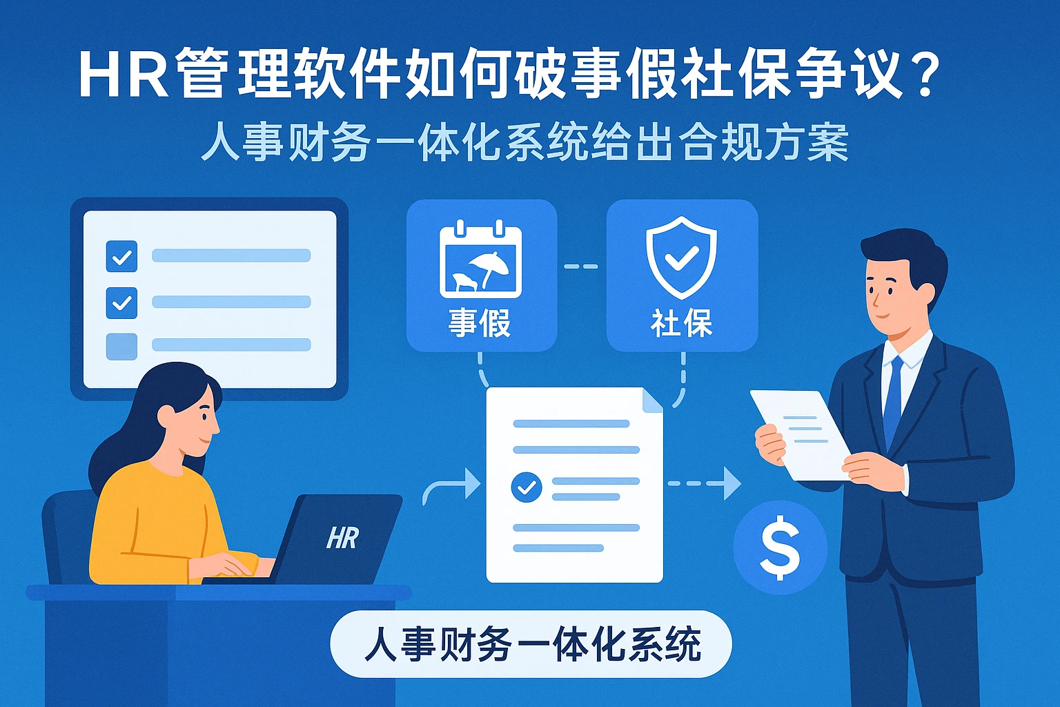 HR管理软件如何破解事假社保争议？人事财务一体化系统给出合规方案