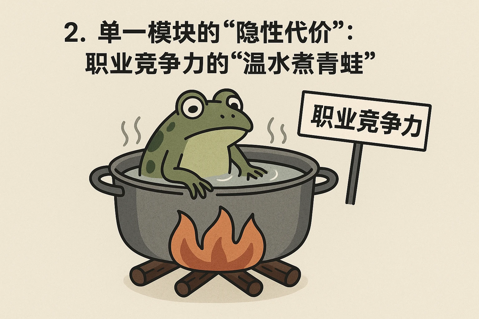 2. 单一模块的“隐性代价”：职业竞争力的“温水煮青蛙”