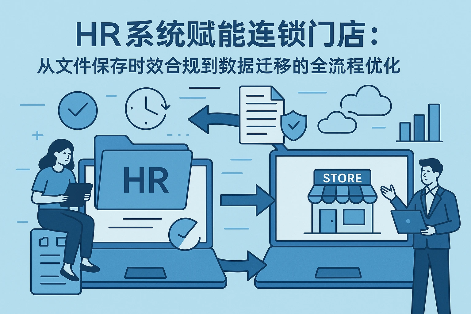 HR系统赋能连锁门店：从文件保存时效合规到数据迁移的全流程优化