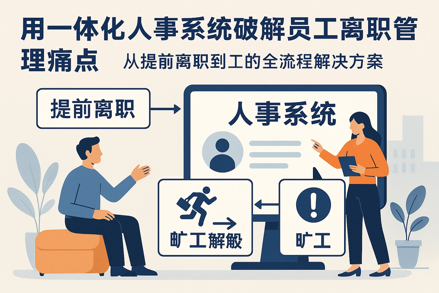 用一体化人事系统破解员工离职管理痛点：从提前离职到旷工的全流程解决方案