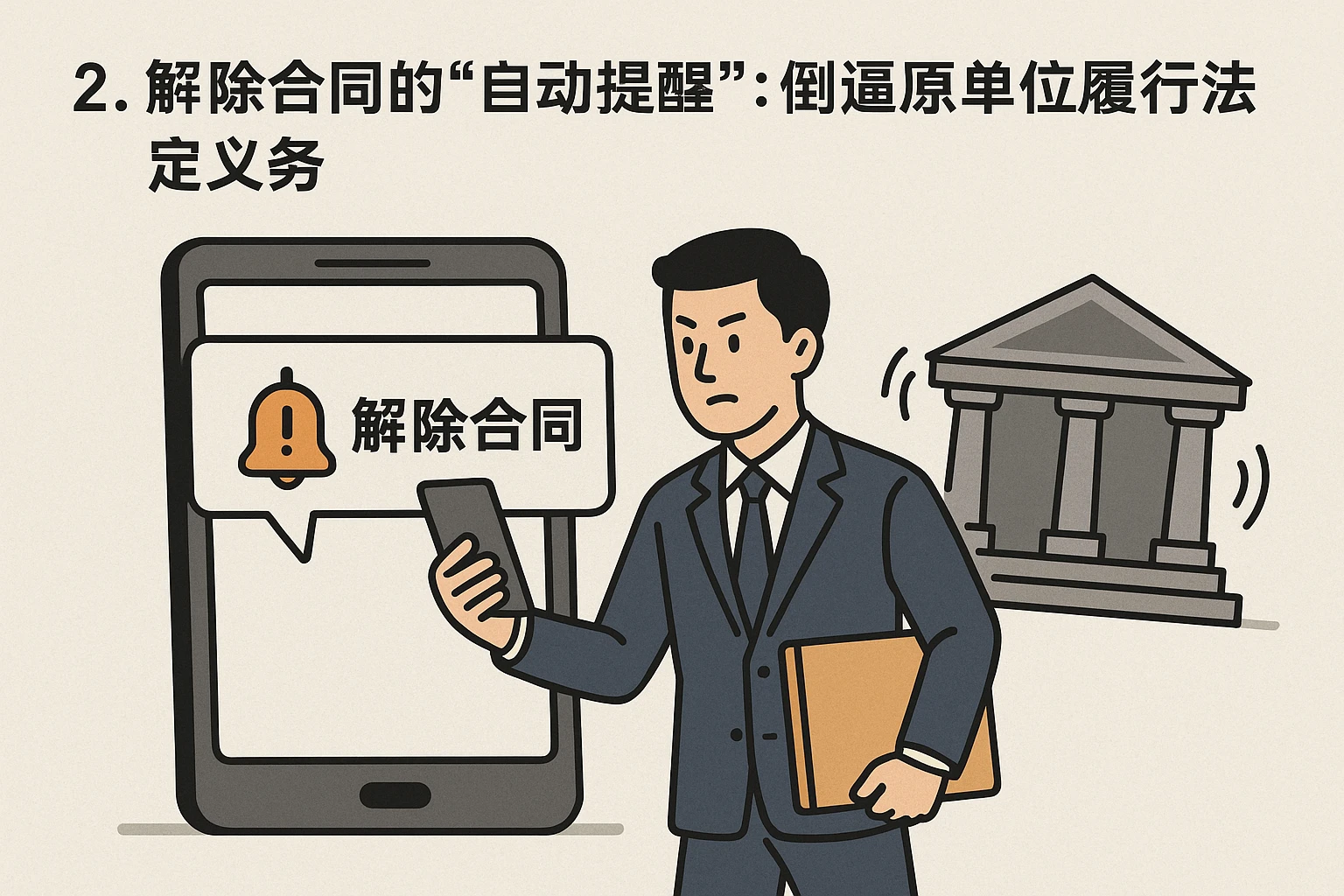 2. 解除合同的“自动提醒”：倒逼原单位履行法定义务