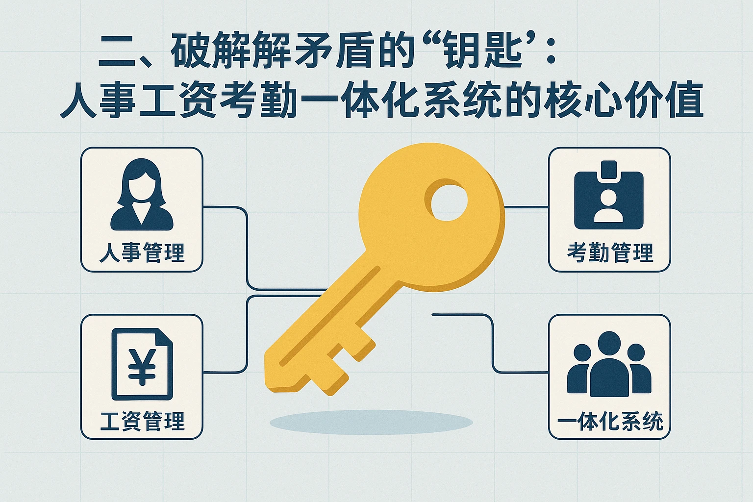 二、破解矛盾的“钥匙”:人事工资考勤一体化系统的核心价值