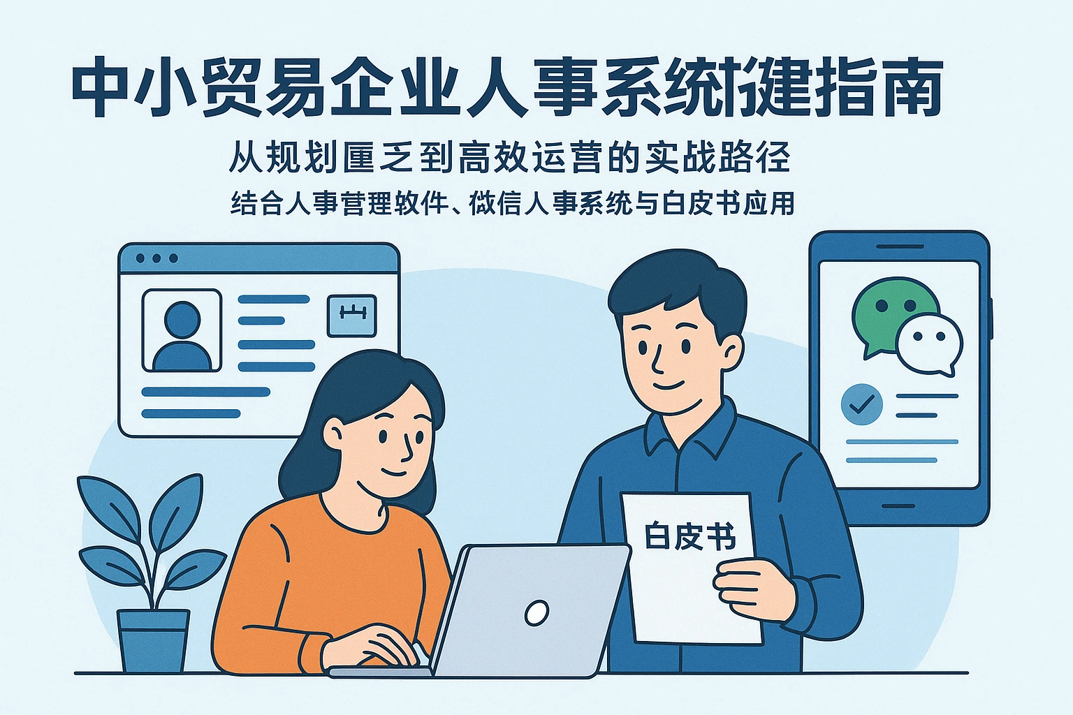 中小贸易企业人事系统搭建指南：从规划匮乏到高效运营的实战路径——结合人事管理软件、微信人事系统与白皮书应用