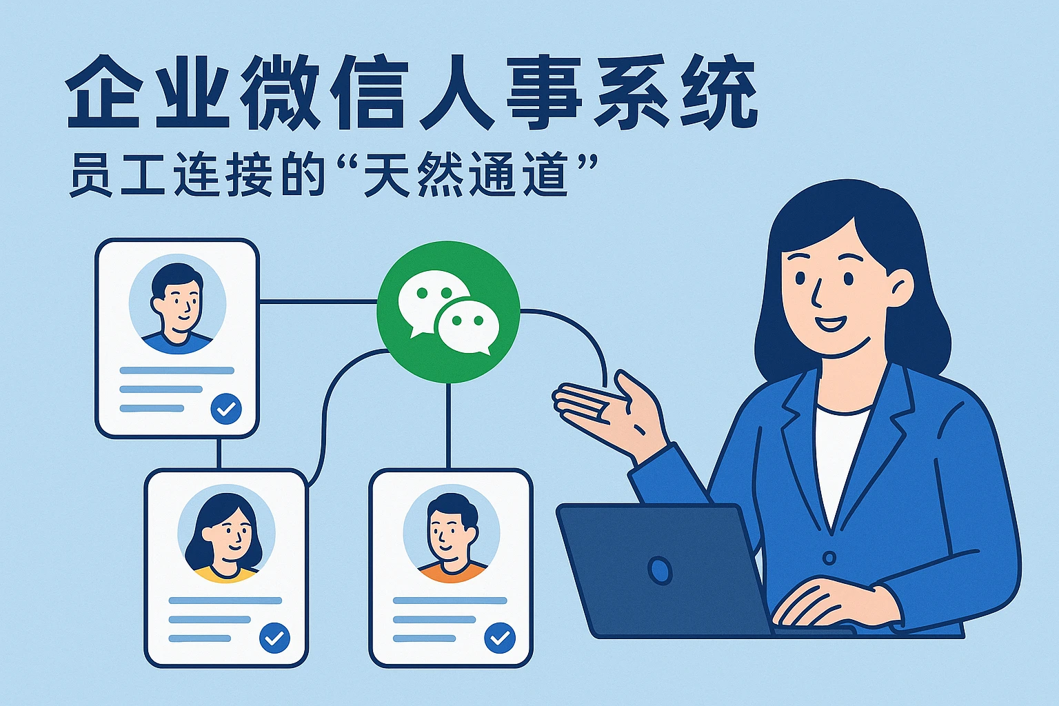 2. 企业微信人事系统：员工连接的“天然通道”