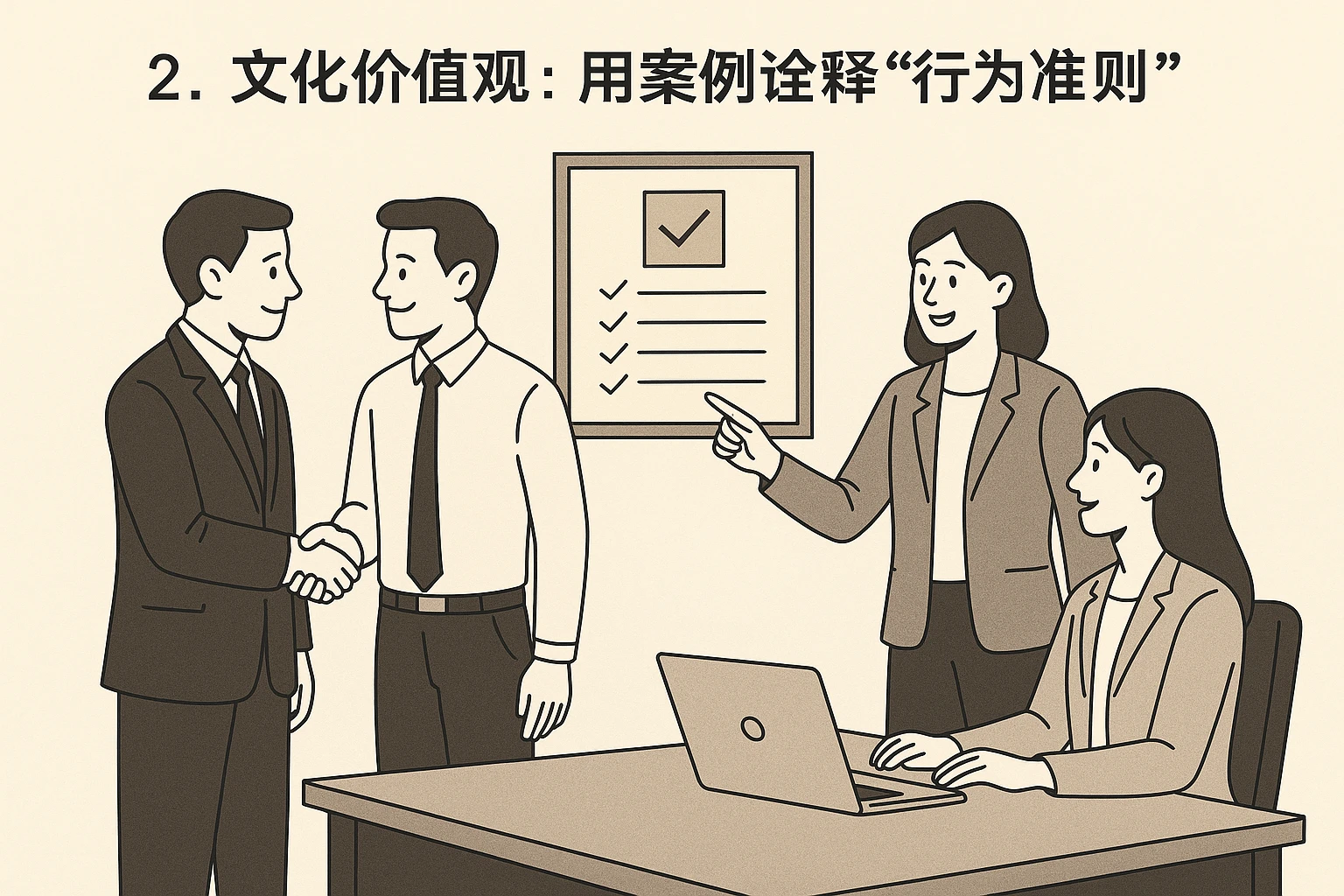 2. 文化价值观：用案例诠释“行为准则”