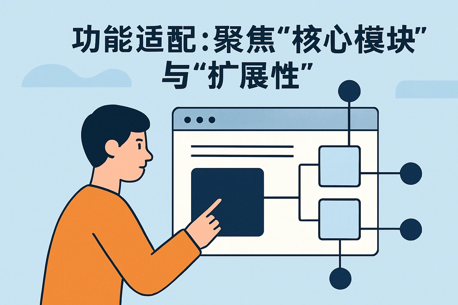 2. 功能适配：聚焦“核心模块”与“扩展性”