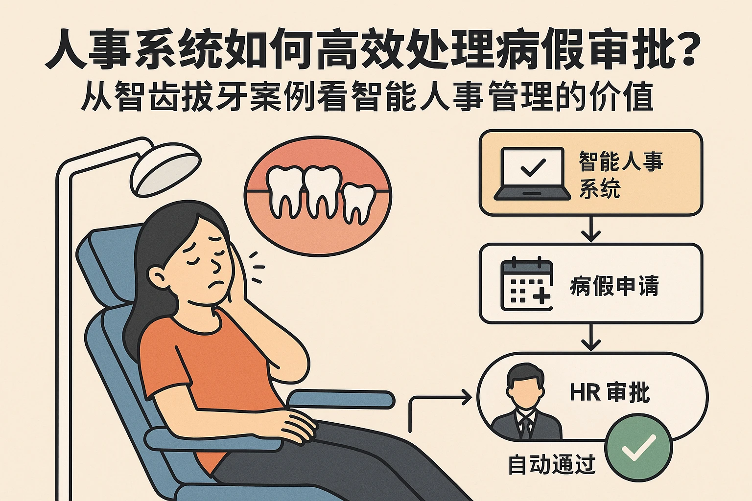 人事系统如何高效处理病假审批？从智齿拔牙案例看智能人事管理的价值