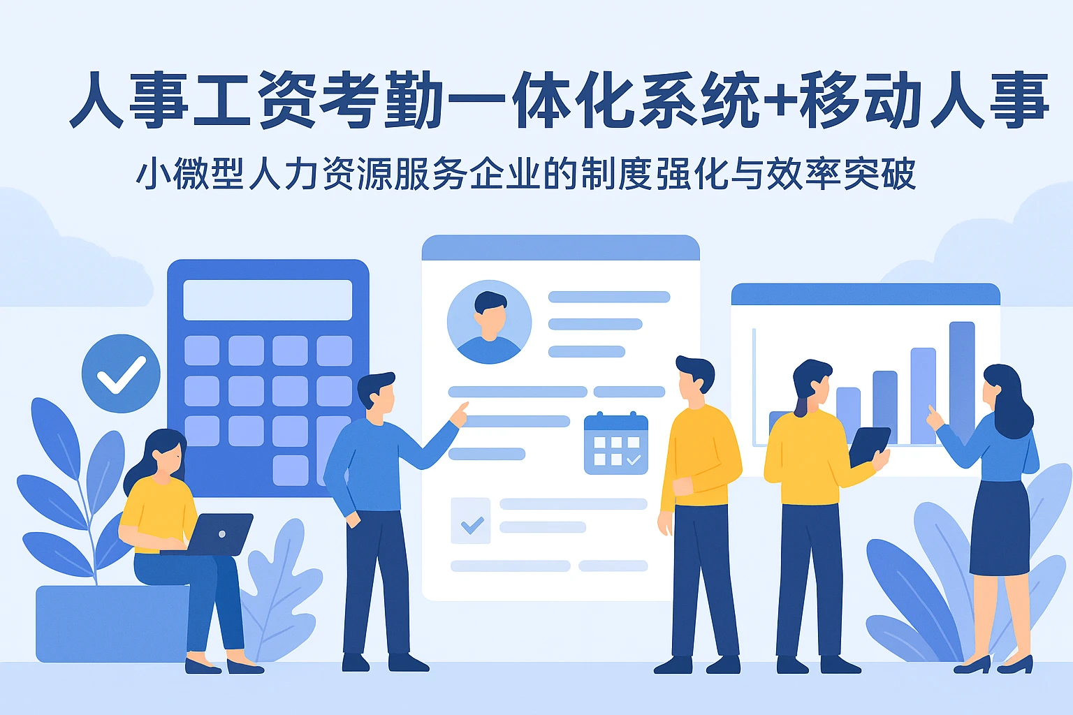 人事工资考勤一体化系统+移动人事：小微型人力资源服务企业的制度强化与效率突破