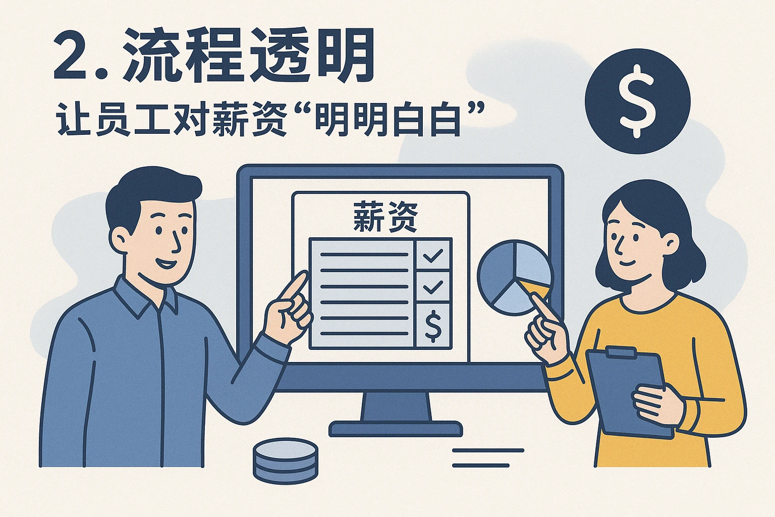 2. 流程透明：让员工对薪资“明明白白”