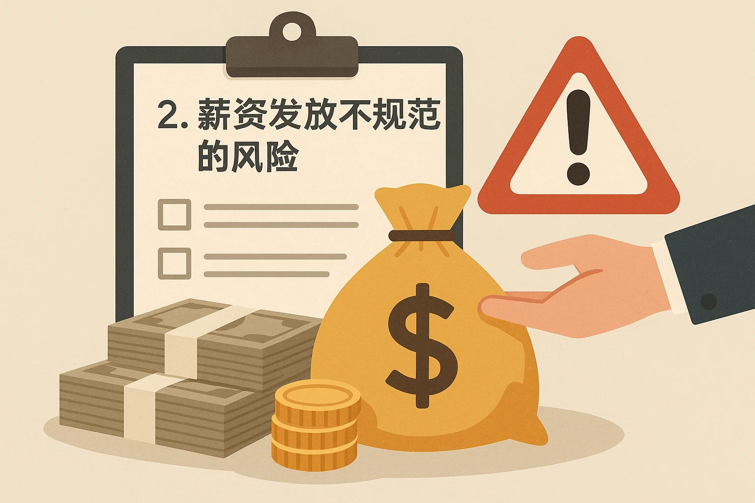 2. 薪资发放不规范的风险