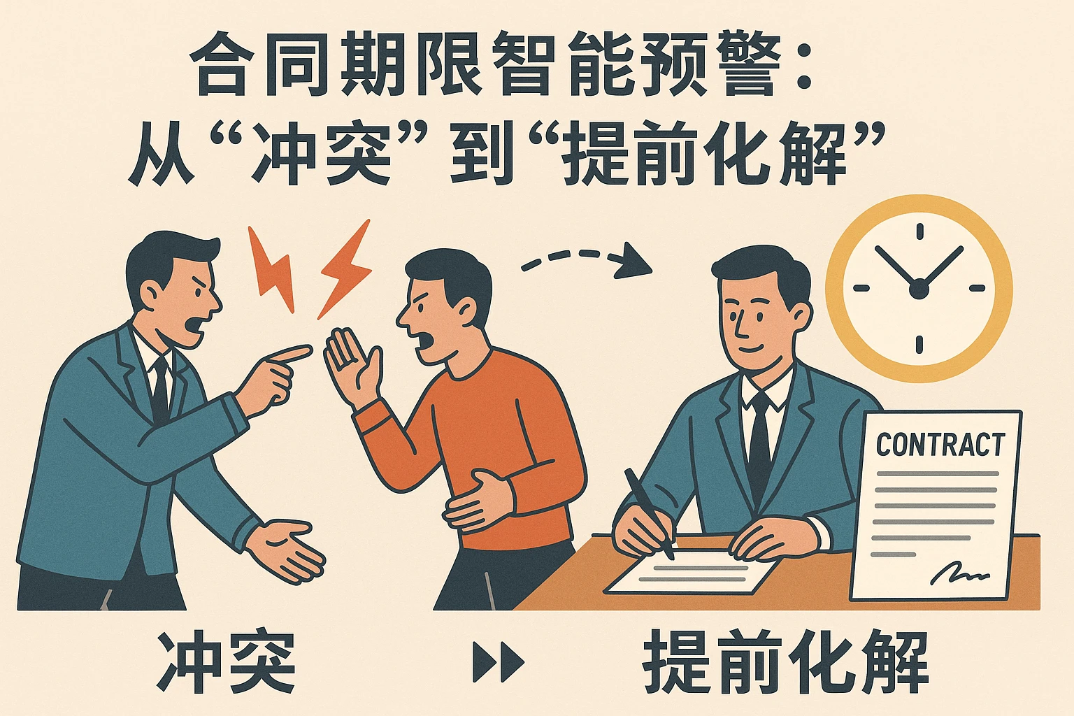 2. 合同期限智能预警：从“冲突”到“提前化解”