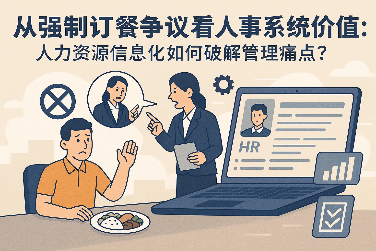 从强制订餐争议看人事系统价值：人力资源信息化如何破解管理痛点？