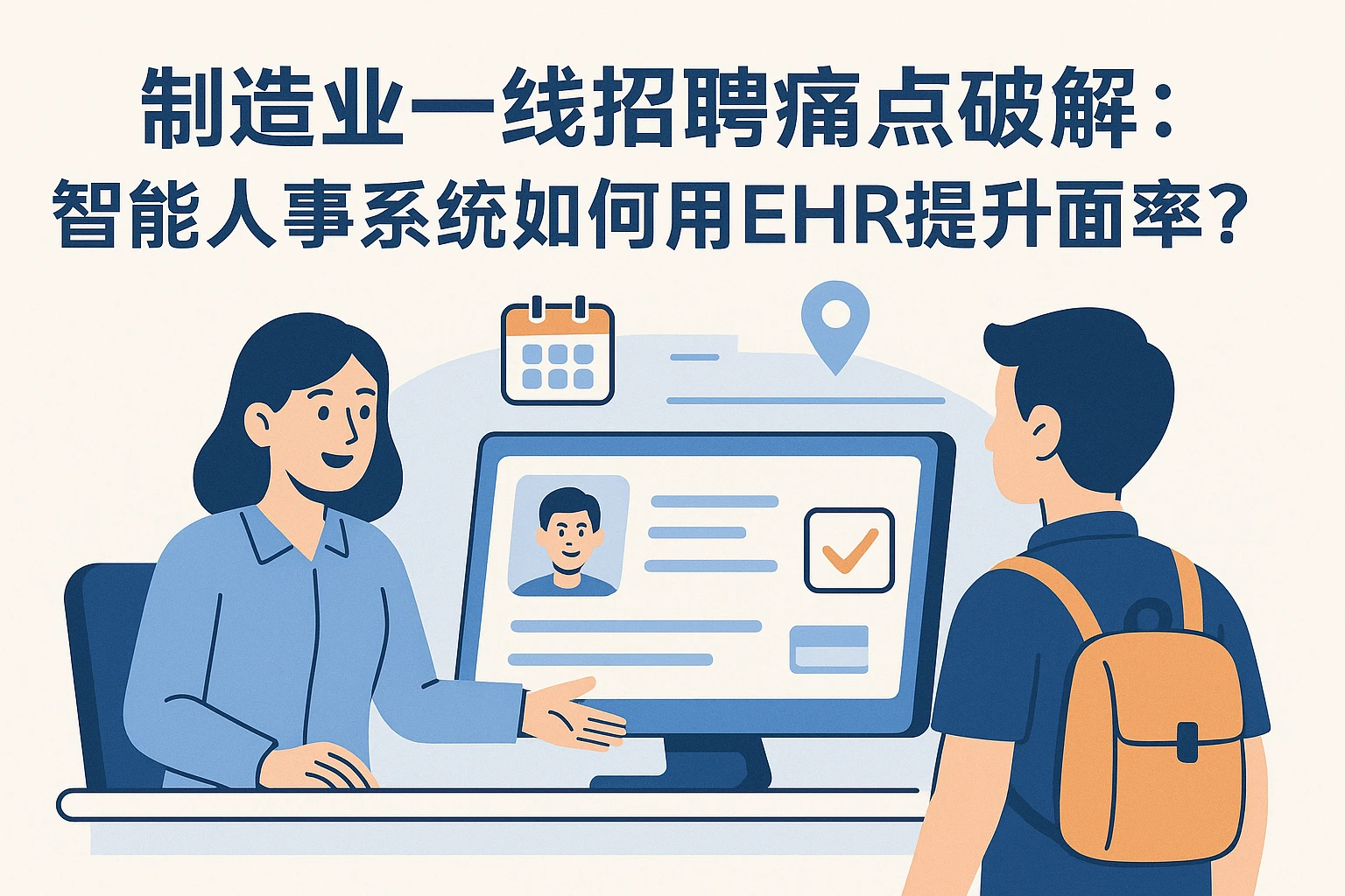 制造业一线招聘痛点破解：智能人事系统如何用EHR提升到面率？