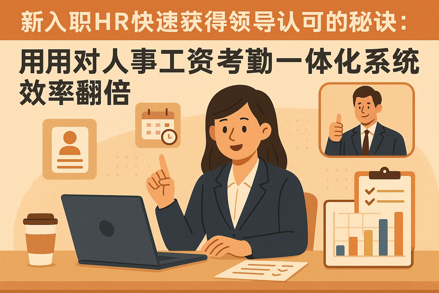 新入职HR快速获得领导认可的秘诀：用对人事工资考勤一体化系统，效率翻倍