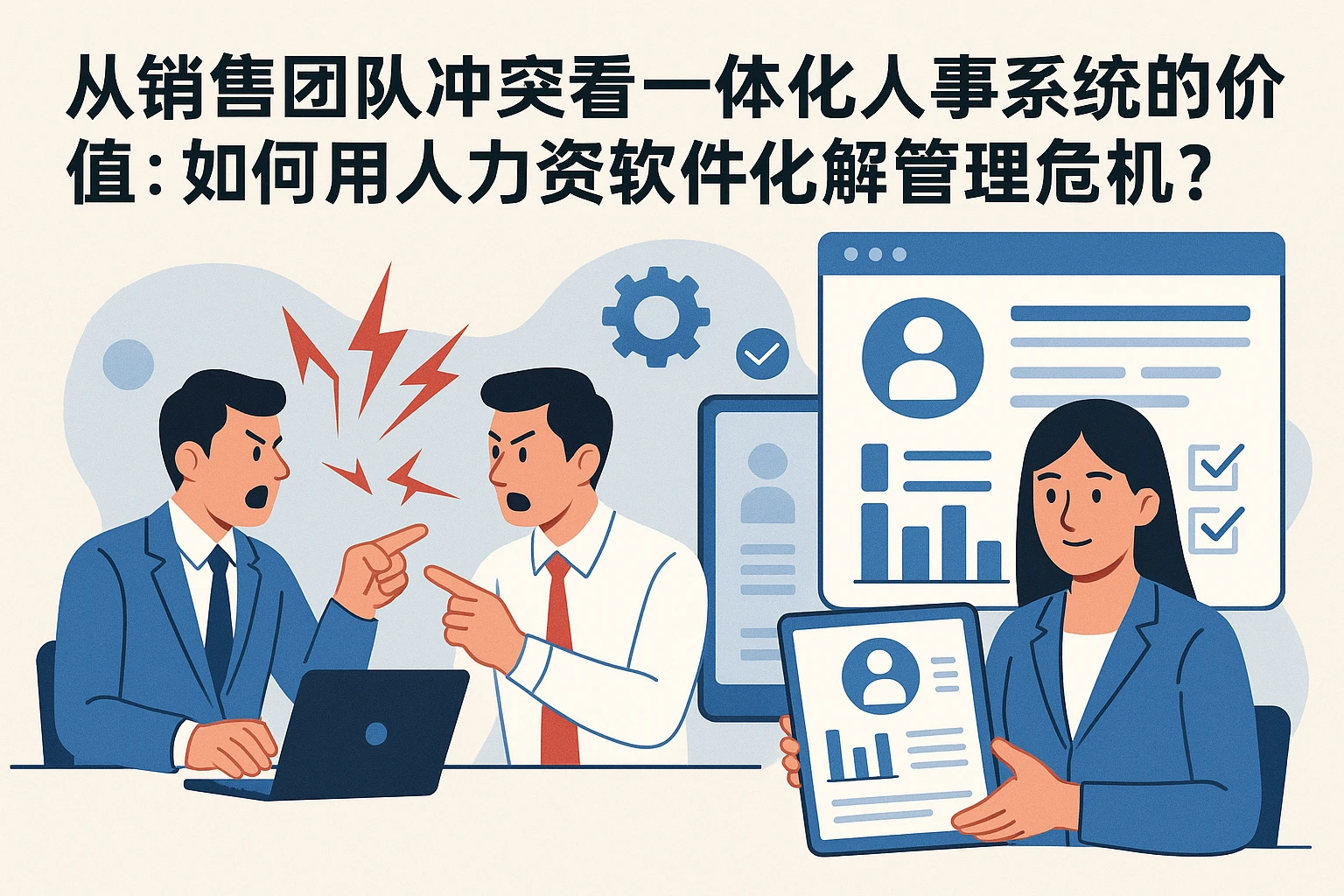 从销售团队冲突看一体化人事系统的价值：如何用人力资源软件化解管理危机？