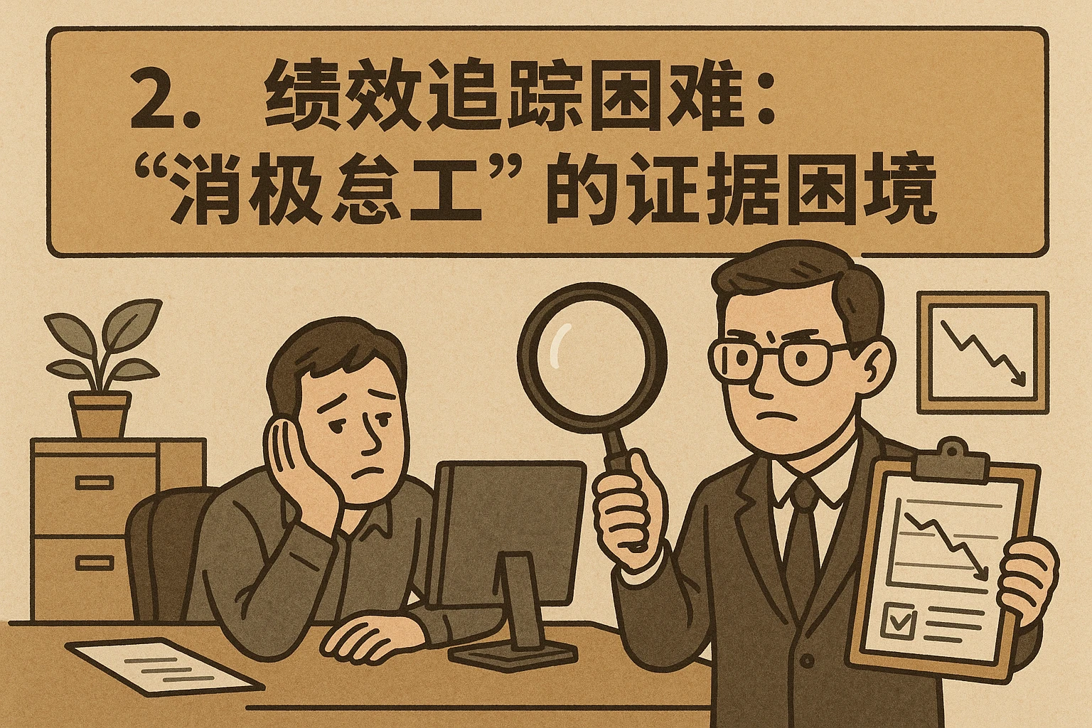 2. 绩效追踪困难：“消极怠工”的证据困境