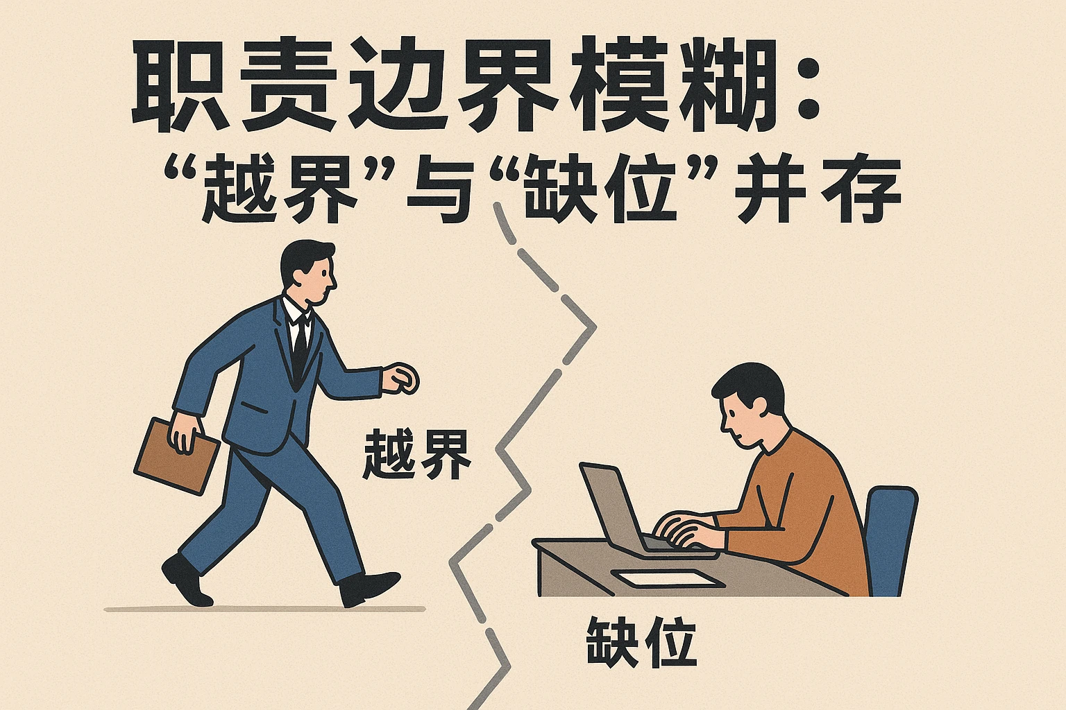 1. 职责边界模糊：“越界”与“缺位”并存