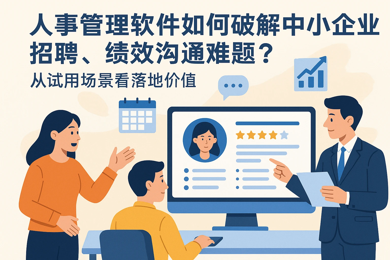 人事管理软件如何破解中小企业招聘绩效沟通难题？从试用场景看落地价值