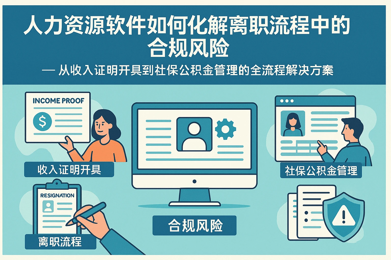 人力资源软件如何化解离职流程中的合规风险——从收入证明开具到社保公积金管理的全流程解决方案