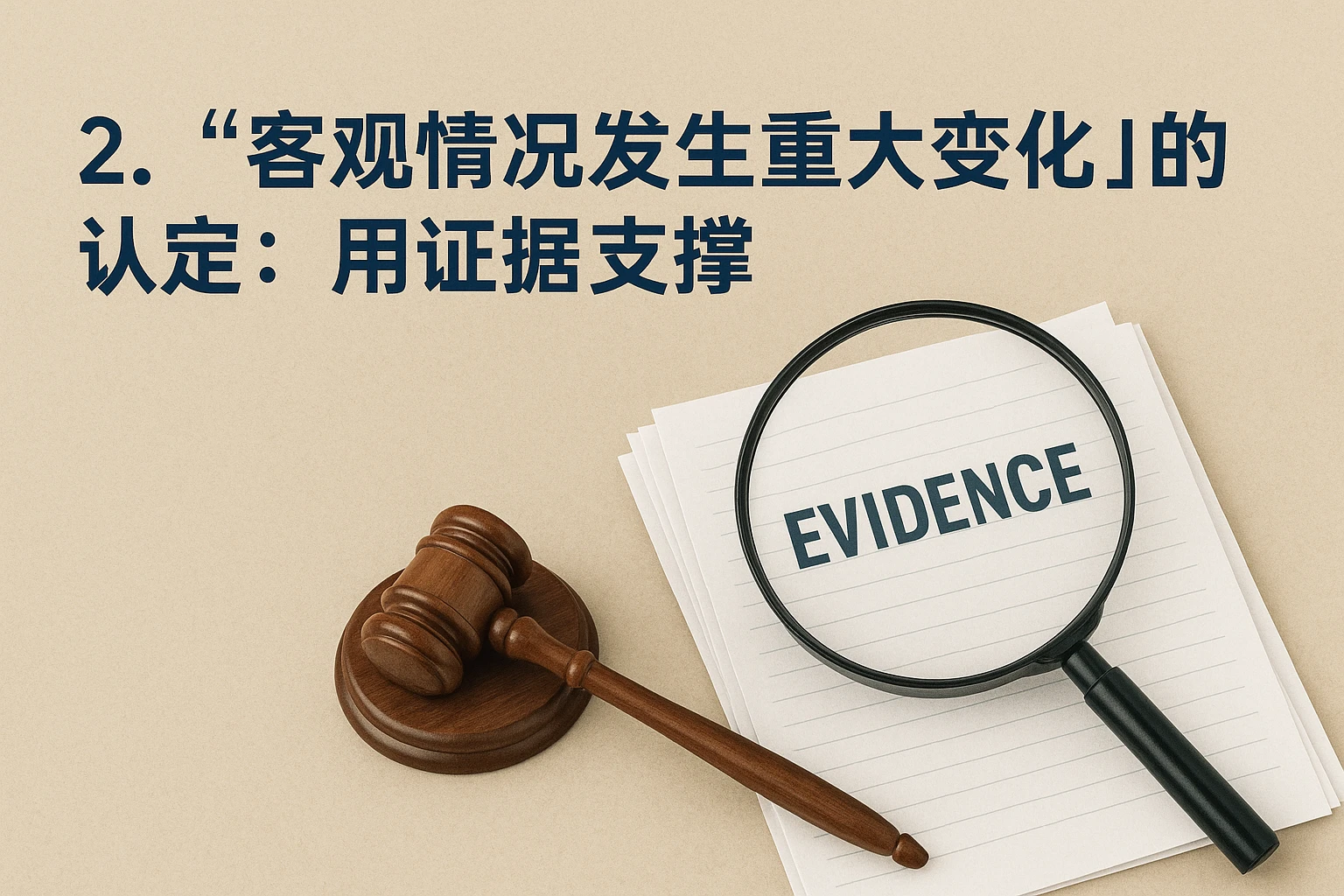 2. “客观情况发生重大变化”的认定：用证据支撑